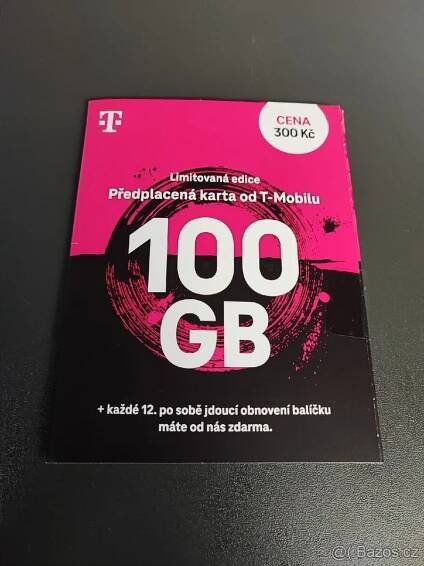Předplacená SIM karta T-Mobile 100GB