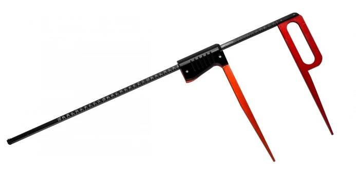 Lesnická průměrka KINEX/K-MET Red&Black LINE 500 mm (dělení 1mm)