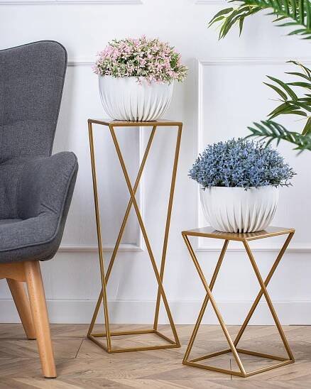 Květinový stojan moderní LOFT 40 cm kovový Materiál provedení kov