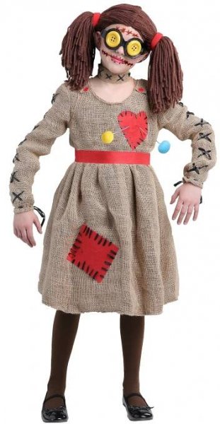 Burlap Voodoo Doll Girls Costume