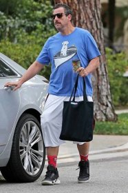 Adam Sandler wears 'Adam Sandler socks' while out and about in Beverly Hills, CA
