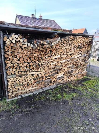 Palivové dřevo.