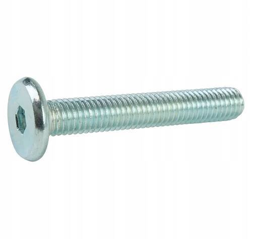 10 x metrický šroub M8 x 50 mm, pozinkovaný, bílý s válcovou hlavou, nábytkový šroub Kód výrobce 562A008055Z