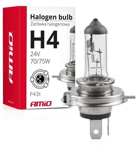 Amio 01267 - Halogenová žárovka H4 24V 70/75W UV filter (E8)