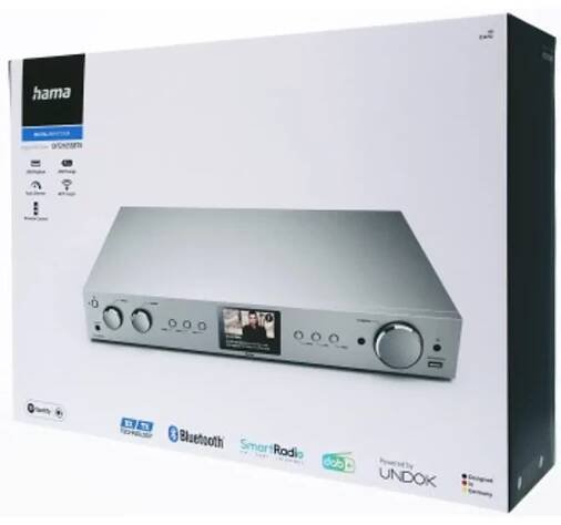 Hama digitální a internetové rádio DIT2105SBTX, Hi-Fi tuner, DAB+/FM/BT RX-TX, App, strieborné