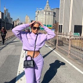 Misfits ring girl Apollonia struts her style in New York