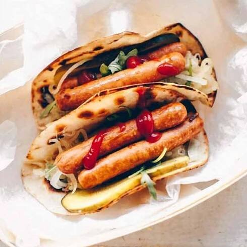 Tortilla Hot Dog Wraps