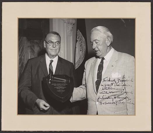 Governor J. Lindsay Almond Jr. and Charles Fenwick