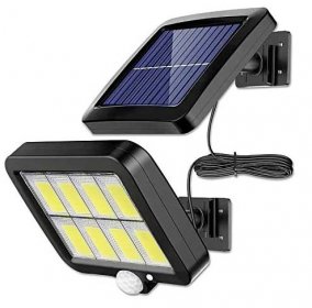Solární LED COB osvětlení s PIR čidlem pohybu a soumraku - Zařízení pro dům a zahradu