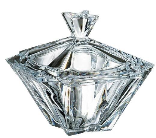 Bohemia Crystal Dóza s víčkem Metropolitan 220mm