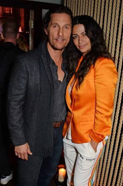 Matthew McConaughey and Camila Alves attend the launch party of new bar The Parrot at The Waldorf Hilton hosted by Idris Elba on November 8, 2018 in London, England.
