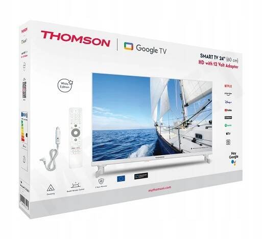 KAMPERA SMART TV 12V THOMSON 24 PALCŮ BLUETOOTH WiFi GOOGLE TV Úhlopříčka displeje (palce) 24"
