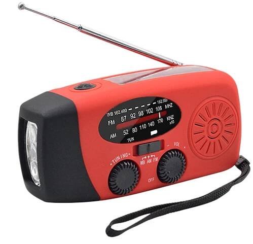 Notfall-Handkurbelradio mit LED-Taschenlampe für Notfälle, tragbares AM/FM-NOAA-Wetterradio, Dynamoradio mit 2000-mAh-Powerbank