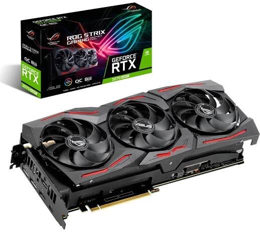 GeForce RTX 2070 SUPER ROG STRIX OC GAMING, Grafikkarte (2x DisplayPort, 2x HDMI, 1x USB-C)