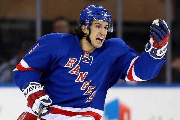 The Rangers again are designating defenseman Michael Del Zotto a healthy scratch for Friday night's game in Pittsburgh.