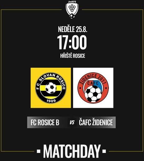 B-tým přivítá v neděli v 17h ČAFC Židenice.