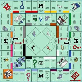 Desková hra Monopoly na vytisknutí Vystřihovánky