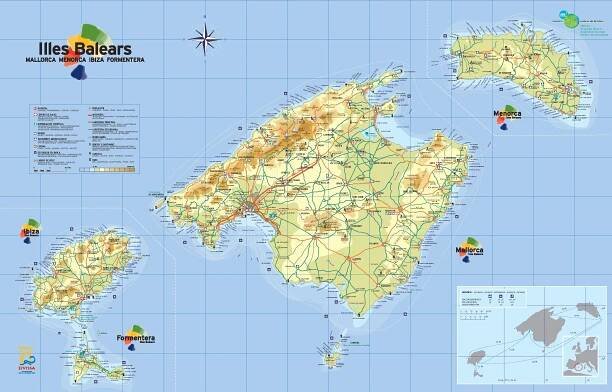 The archipelago of the Balearic Islands