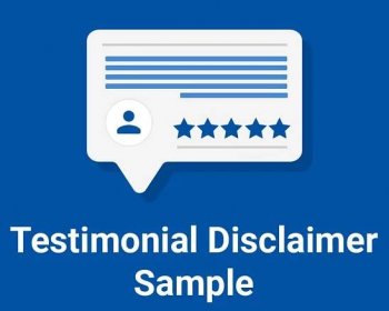 Testimonial Disclaimer Sample