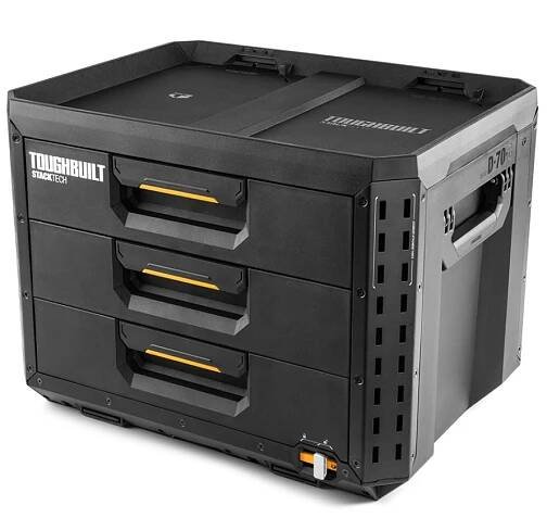 Stohovatelný velký zásuvný box na nářadí TOUGHBUILT StackTech se 3 šuplíky - TB-B1-D-70-3 - Regals.cz