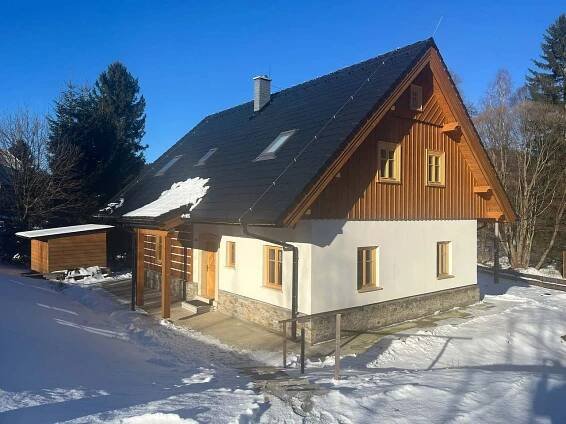Lednové počasí - pronájem chalupy Olešnice v Orlických Horách - foto 7