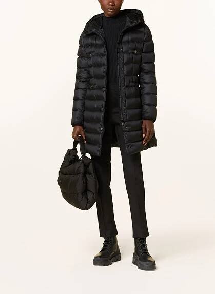 MONCLER Péřový kabát HIRMA: ČERNÁ