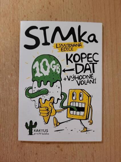 Kaktus SIM - limitovaná edice 10 GB za 250 Kč (resp. 125 Kč)