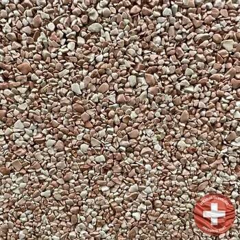 Kamenný koberec Báča Beton Kamenný koberec na podlahu Rosa Corallo Frakce: Hrubá (4 – 8 mm), vydatnost setu 1,3 m², Doporučené použití v: interiéru - dvousložková epoxidová pryskyřice