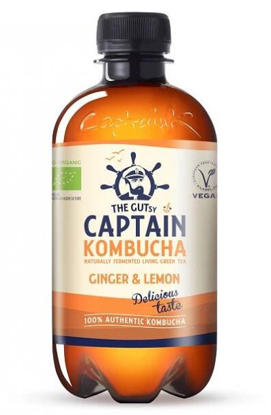 Captain Kombucha zázvor a citron 400 ml | Grizly 