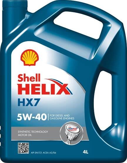 Olej Shell Helix HX7 5W-40 4L BENZÍN DIESEL LPG