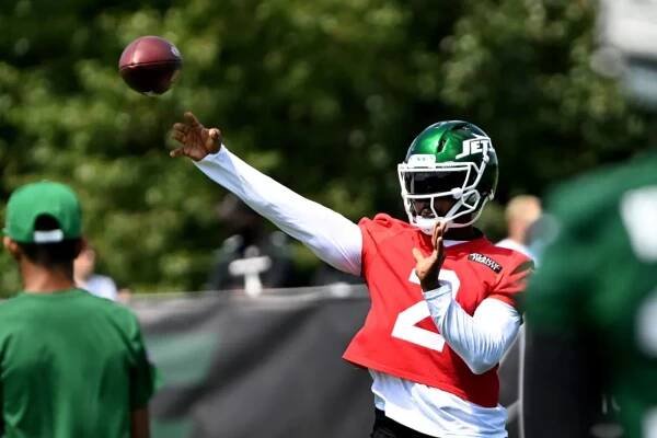 tyrod taylor jets practice training camp