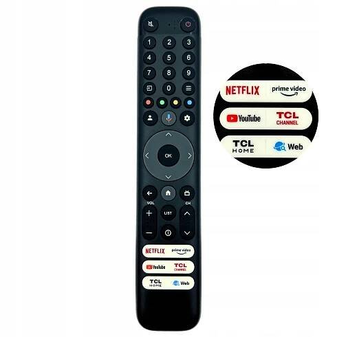 Originální PILOT TCL RC833 GUB1 43P725 43P735 50P725G 50P735 Netflix Youtu Určení TV