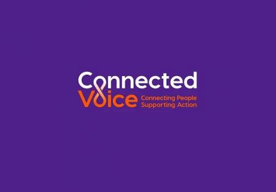 Connected Voice Newcastle charity branding for regional cvs by Altogether creative.