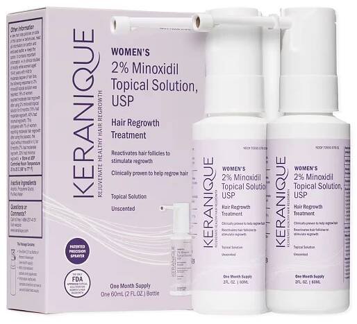 Keranique Women's 2% Minoxidil Topical Solution Hair Regrowth Treatment (60-Day Supply)