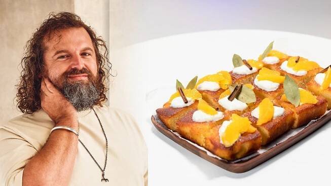 Řecký koláč portokalopita podle Josefa Maršálka: Snadný moučník voní mandlemi a je vláčný díky pomerančovému sirupu