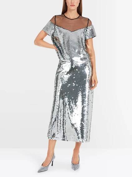 Glänzende Bluse mit Pailletten