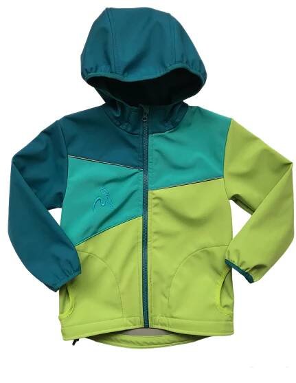 Softshell bunda s šikmým střihem