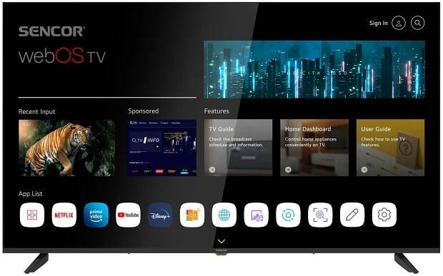 LED SMART webOS TV SENCOR SLE 55US802TCSB 55" 4K UHD