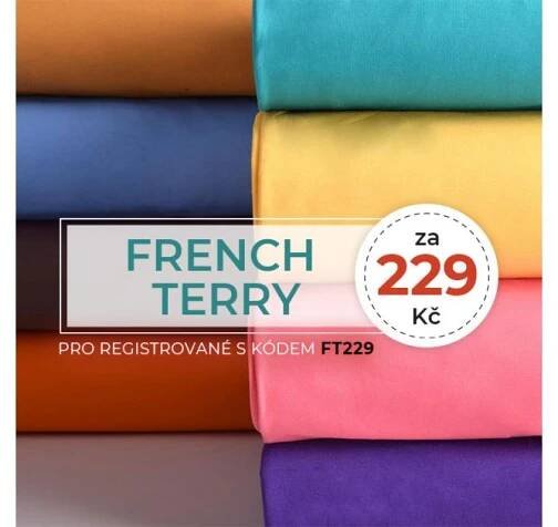 TEPLÁKOVINA FRENCH TERRY, příjemný materiál za ještě příjemnější cenu!