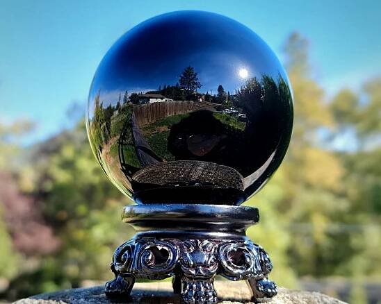 Slide 1 for 80mm Black Crystal Ball, Crystal Fortune Telling Ball, 3.15 Inch