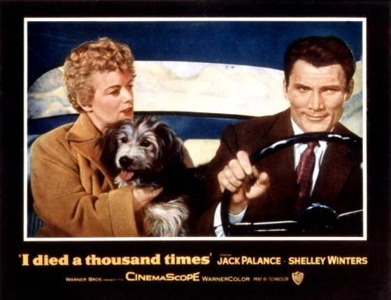 I DIED A THOUSAND TIMES, Shelley Winters, Jack Palance, 1955