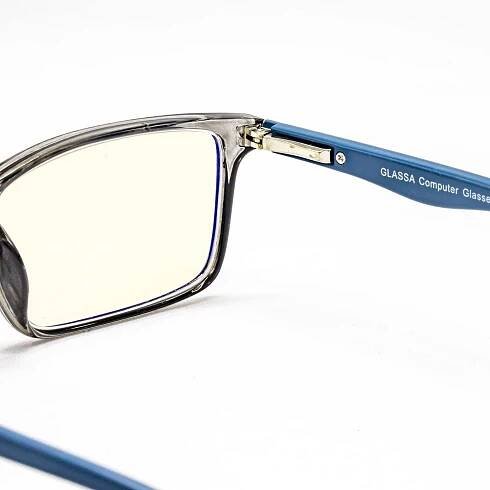 GLASSA Blue Light Blocking Glasses PCG 08, dioptrie: +3.00 modro šedá