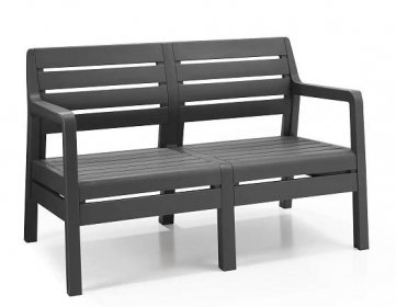 Zahradní lavice Keter Delano Double seat bench grafitová