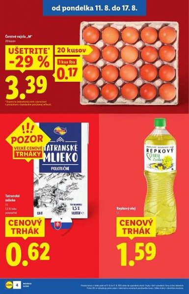lidl - Leták Lidl platný od 11.08. do 17.08. - page: 4