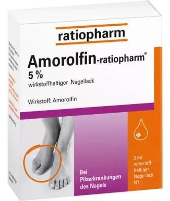 Amorolfin-ratiopharm 5% aktivní složka. Lak na nehty, 3 ml