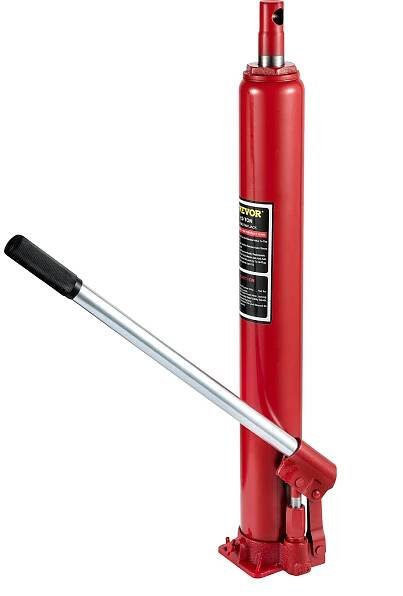 Obrázek produktu pro VEVOR hydraulický zvedák s dlouhým beranem, nosnost 4 tuny/8818 liber, s jednopístovým čerpadlem a plochou základnou, ruční zvedák s rukojetí, pro garážové/dílenské jeřáby, motorové zvedací zařízení, červený