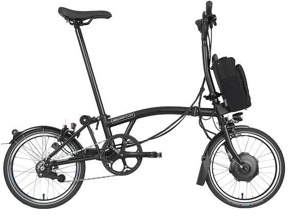 Skládací kolo Skládací elektrokolo Brompton Electric C Line 12Speed, Black Lacquer/Black typ řídítek H