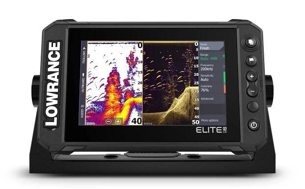Lowrance Echolot Elite FS 7 se sondou Activeimaging 3v1 + baterie + nabíječka ZDARMA
