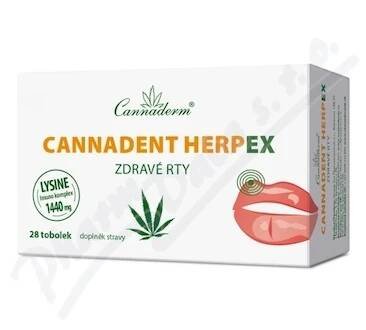 Cannaderm Cannadent HerpEX zdravé rty 28 tob.