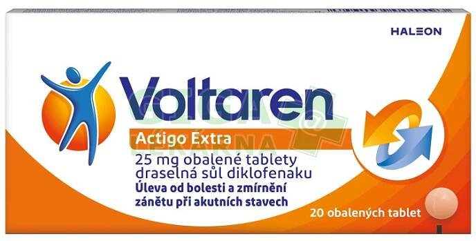 Voltaren Actigo Extra 20 tablet - GigaLékárna.cz